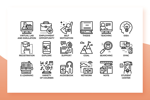 Online Education Icons in Icons - product preview 2