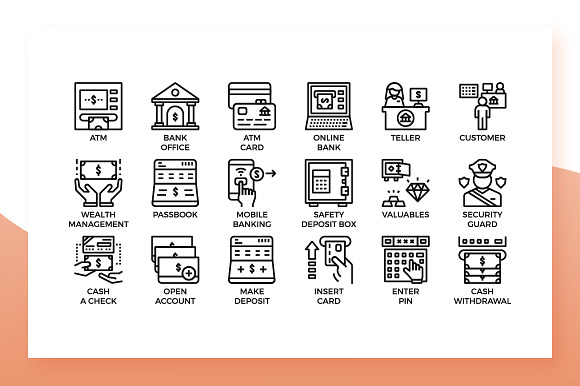 Banking Icons in Icons - product preview 2