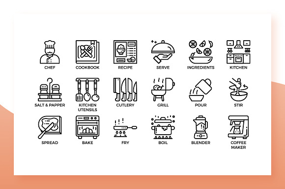 Kitchen & Cooking Icons in Icons - product preview 1