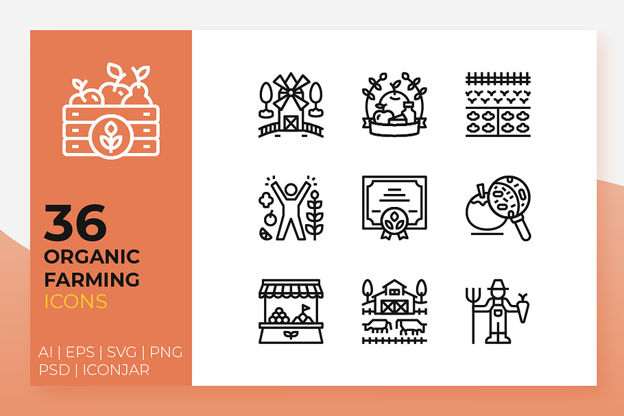 Organic Farming Icons in Icons - product preview 8