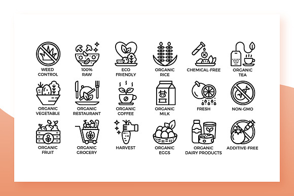 Organic Farming Icons in Icons - product preview 1
