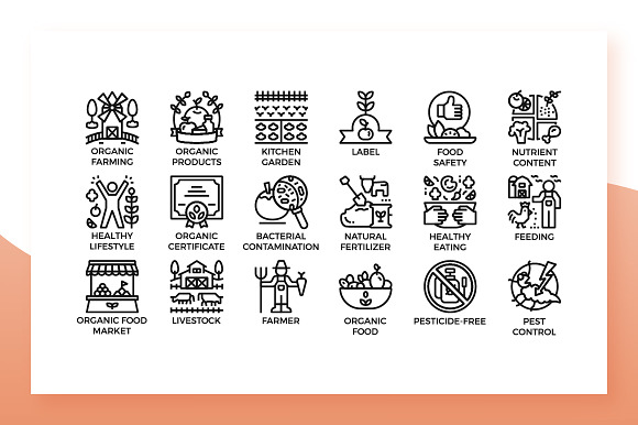 Organic Farming Icons in Icons - product preview 2