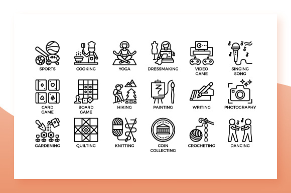 Hobbies Icons in Icons - product preview 1