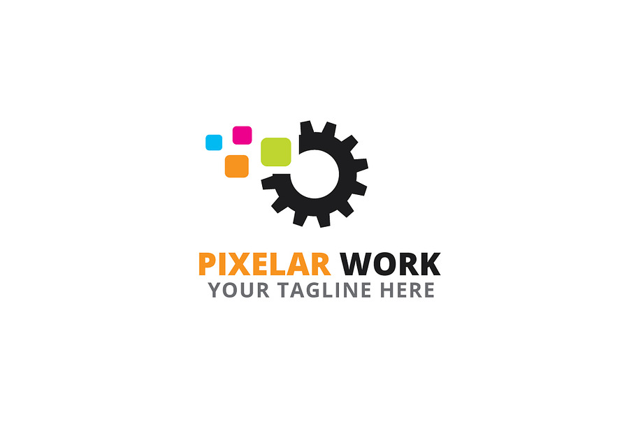 Pixelar Work Logo Template in Logo Templates - product preview 8