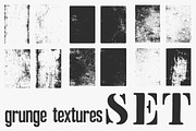 Set of vector grunge textures.