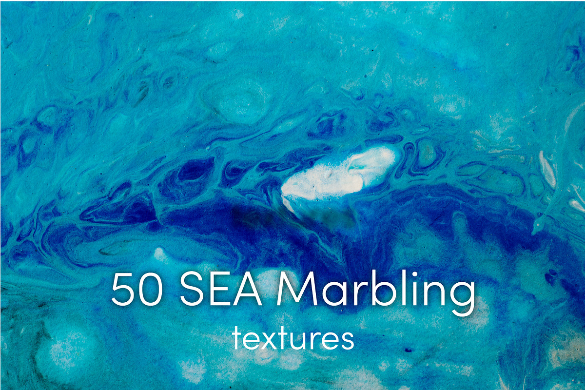 50 Sea marbling textures in Textures - product preview 8
