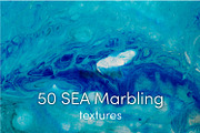 50 Sea marbling textures