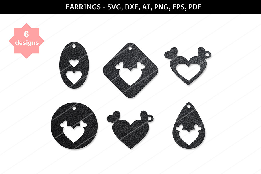 Heart earrings,heart svg,cricut file