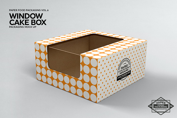 Cake Window Box Packaging Mockup in Branding Mockups - product preview 1