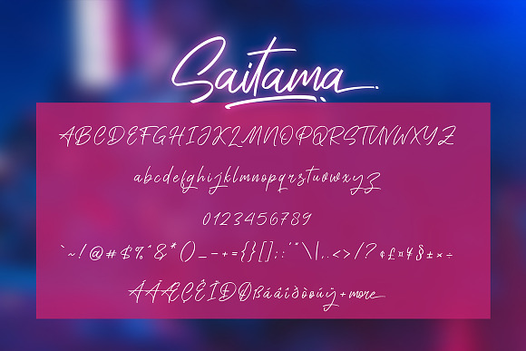 Saitama Script in Script Fonts - product preview 6