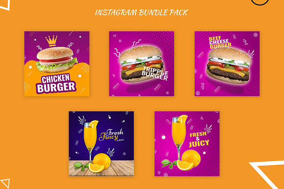 10 Food Instagram Bundle Pack in Instagram Templates - product preview 2