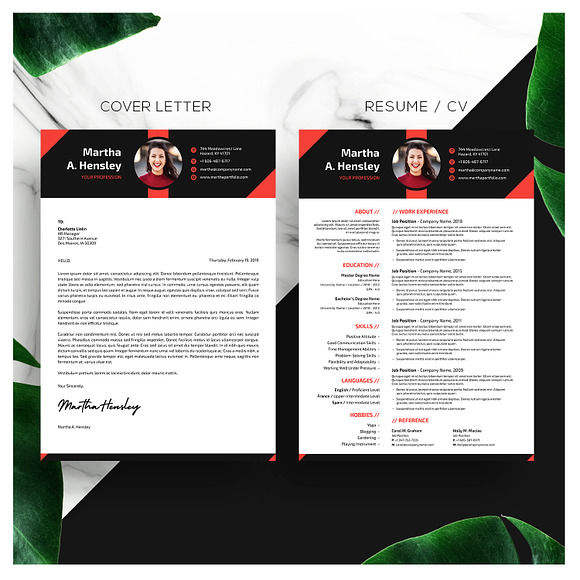 Modern Resume + Cover Letter in Resume Templates - product preview 2