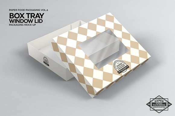 Box Tray Window Lid Packaging Mockup in Branding Mockups - product preview 4