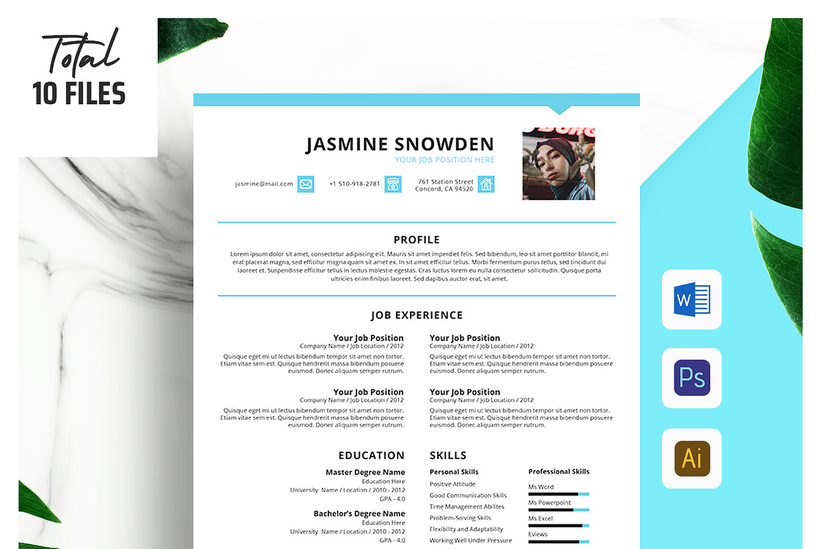 Minimalist Resume + Cover Letter in Resume Templates - product preview 8