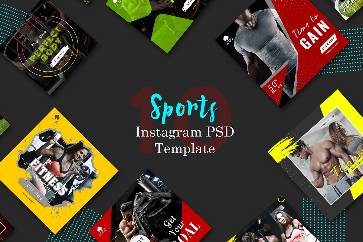 10 Sports Instagram Template Pack in Instagram Templates - product preview 8