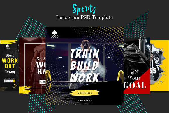 10 Sports Instagram Template Pack in Instagram Templates - product preview 2