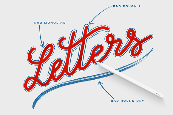 Procreate 5 Lettering Brushes in Add-Ons - product preview 2