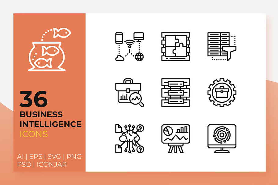 Business Intelligence Icons in Icons - product preview 8