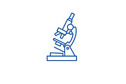 Microscope line icon concept