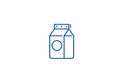 Milk line icon concept. Milk flat