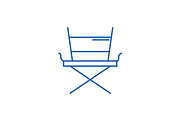 Movie director chair line icon