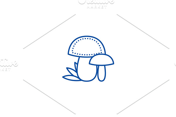 Mushroom line icon concept. Mushroom