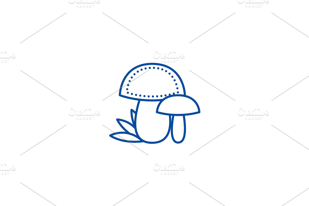 Mushroom line icon concept. Mushroom in Illustrations - product preview 8