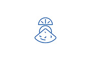 Mussel line icon concept. Mussel
