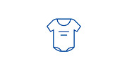 Newborn clothes line icon concept