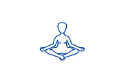 Meditation, yoga posture,lotus line