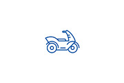 Motorcycle,motorbike line icon