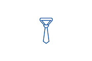 Necktie,tie line icon concept