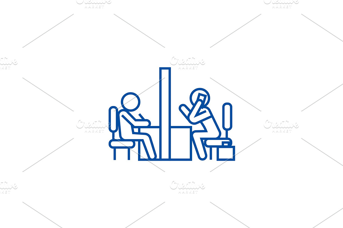 Negotiation room, coworking office in Illustrations - product preview 8