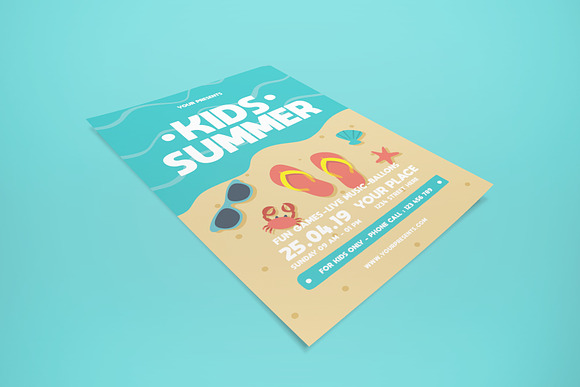 Kids Summer Flyer in Flyer Templates - product preview 1