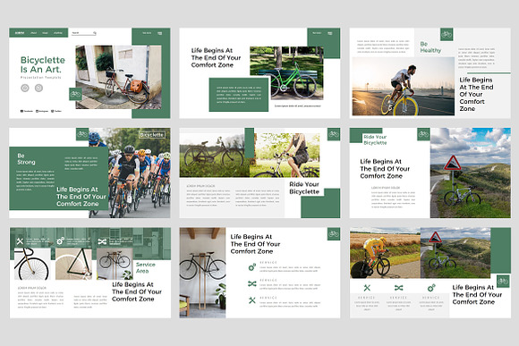 Bicyclette - Bicycle PowerPoint in PowerPoint Templates - product preview 1