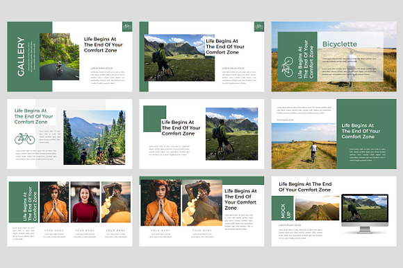 Bicyclette - Bicycle Google Slides in Google Slides Templates - product preview 4