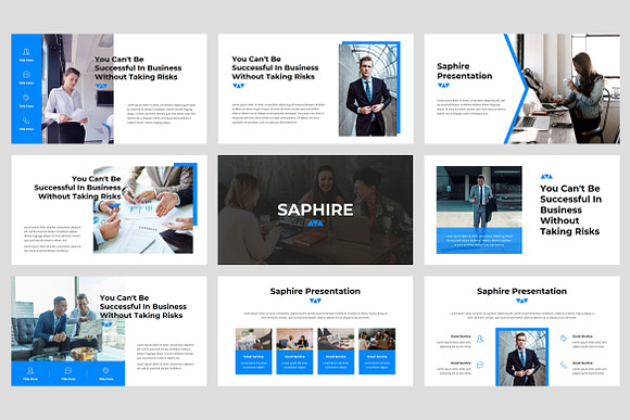 Saphire - Pitch Deck PowerPoint in PowerPoint Templates - product preview 1
