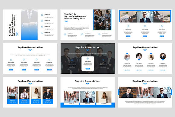 Saphire - Pitch Deck PowerPoint in PowerPoint Templates - product preview 2