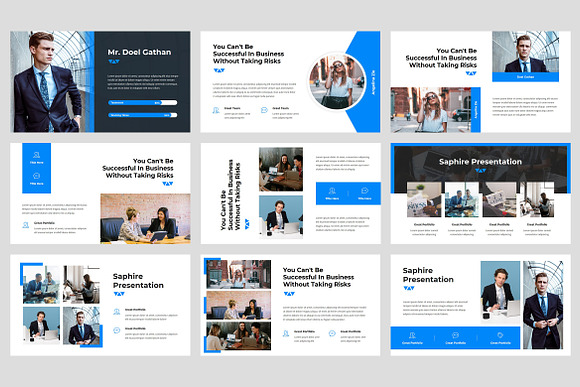 Saphire - Pitch Deck PowerPoint in PowerPoint Templates - product preview 4