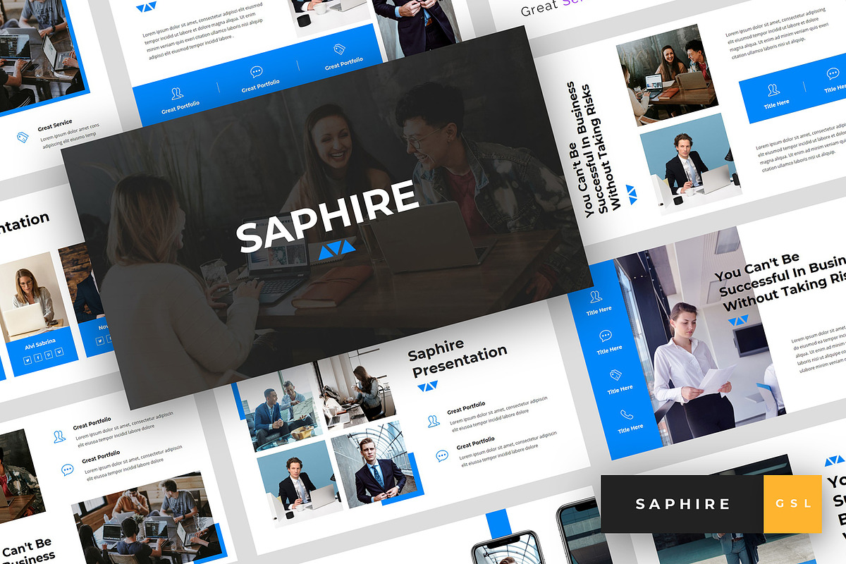 Saphire - Pitch Deck Google Slides in Google Slides Templates - product preview 8