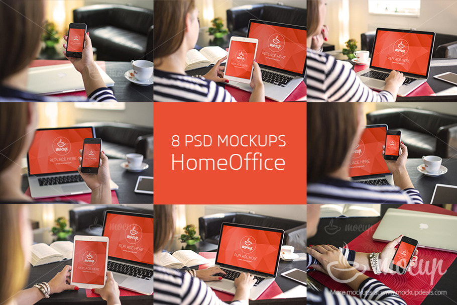 8 PSD Mockups Home Office