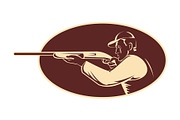 Hunter Shooting Aiming Shotgun Rifle