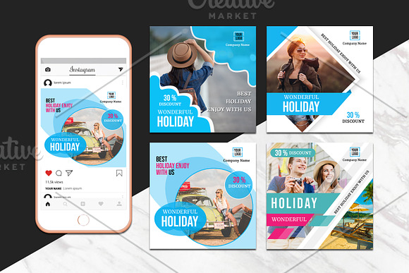 Travell Instagram Banner V04 in Instagram Templates - product preview 1