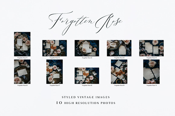 Forgotten Rose Wedding Stock in Print Mockups - product preview 5