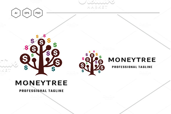 Money Tree Logo in Logo Templates - product preview 3