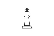 Chess king outline icon