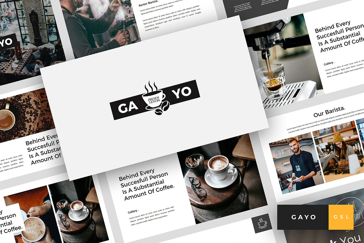 Gayo - Coffee Shop Google Slides in Google Slides Templates - product preview 8