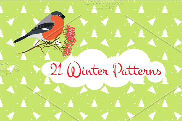 21 Winter seamless patterns in Patterns - product preview 4