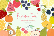Summer Fruit Patterns and Elements