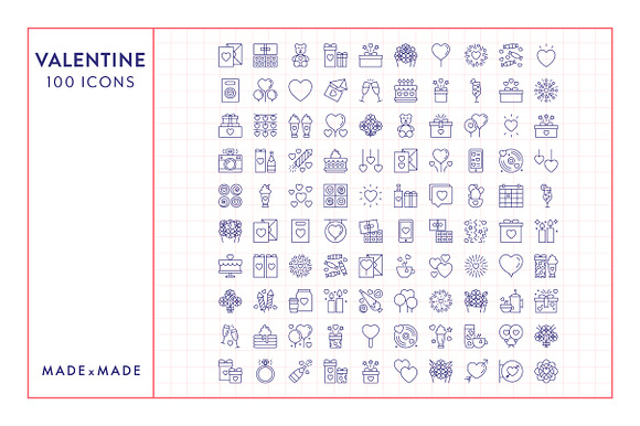 Line Icons – Valentines Day in Text Message Icons - product preview 5